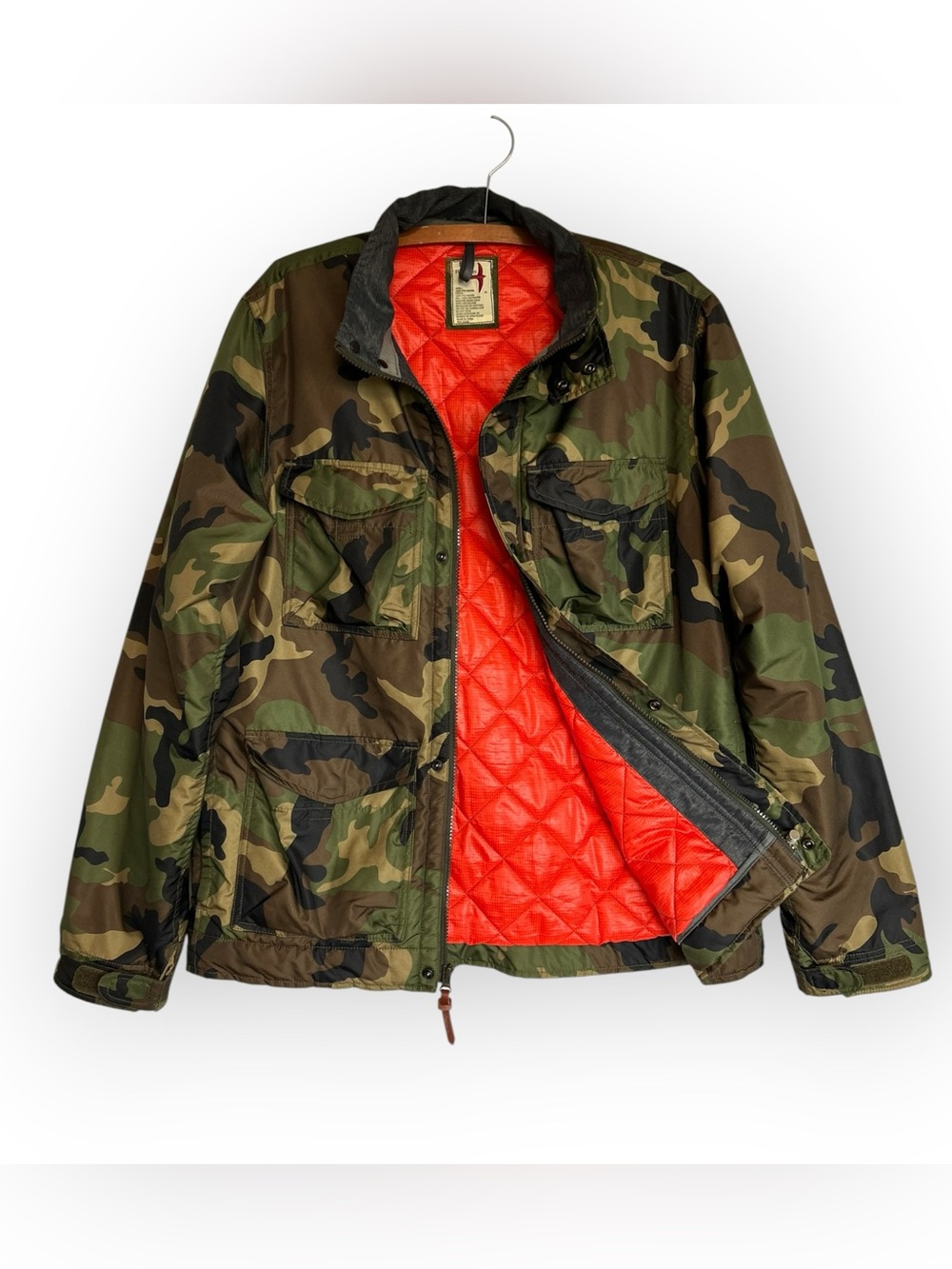 Relwen Men's Quilted Camo Tanker Style Hunting Jacket Polyester Nylon Size M
